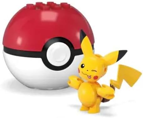 MEGA Pokémon Poké Ball Building Set, Includes Bulbasaur, Charmander, Ditto, Jigglypuff, Pikachu, Squirtle, Ages 6+ GFC85-963F