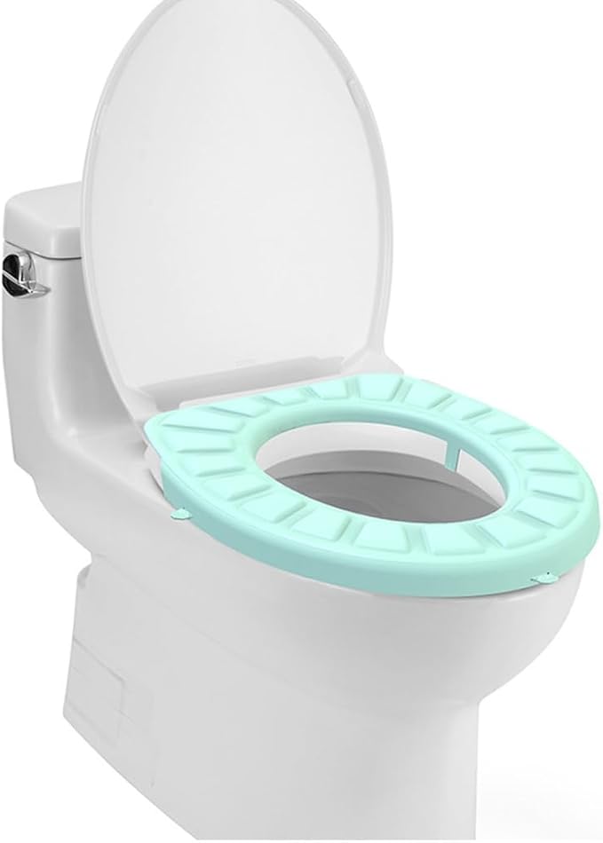 Silicone Toilet Seat Cover Decorative Mat Waterproof Thicken Mat Supplies for Home Bathroom Showering Decoration Mat