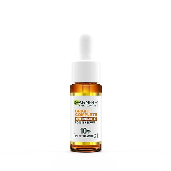 Garnier Targeted Anti Dark Spot Night Serum for Face, with 10% Pure Vitamin C & Hyaluronic Acid, Anti Pigmentation & Dullness, For All Skin Types, Approved by Cruelty Free International, Vegan, 30 ml