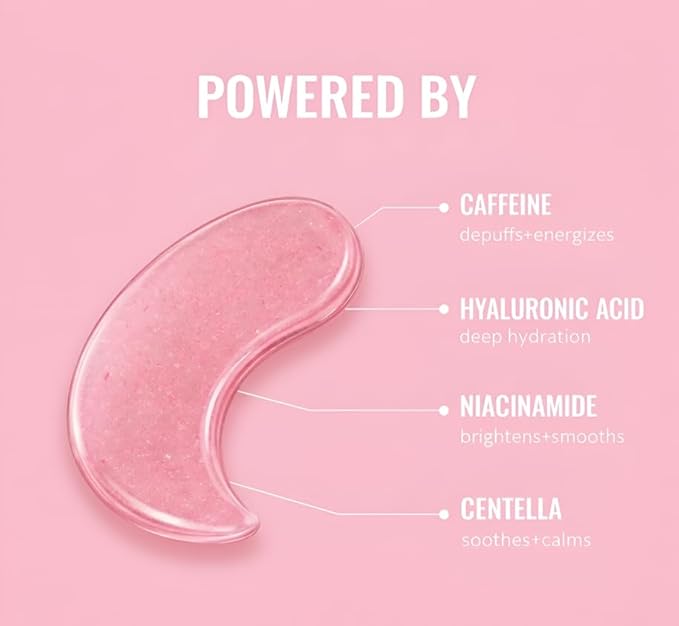 blxnk RADIANCE Under Eye Patches - 60 Hydrogel Eye Masks to Depuff, Hydrate & Brighten Dark Circles, Puffy Eyes & Bags - Asian Beauty Inspired, Cooling & Soothing with Niacinamide, Caffeine, Peptides
