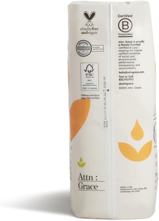Attn: Grace Heavy Incontinence Pads for Women, 4-Pack (112 Pads Total / 28 per Pack) - Plant-Based, High Absorbency, Breathable - Incontinence Pads for Heavy Bladder Leaks & Sensitive Skin