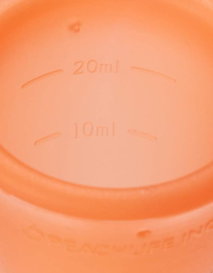 Peachlife Silicone Ring Menstrual Cup with Loop Pull Stem for Easy Removal - Reusable 12 Hour Tampon Alternative - Medium Size, Soft Peachcup