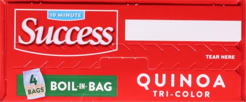Success Boil-in-Bag Quinoa, Tri-Color Quinoa, 12-Ounce Box, Pack of 1 | Quick quinoa bag for easy meals, stovetop or microwave, ready in 10 minutes, gluten-free, kosher, non-GMO