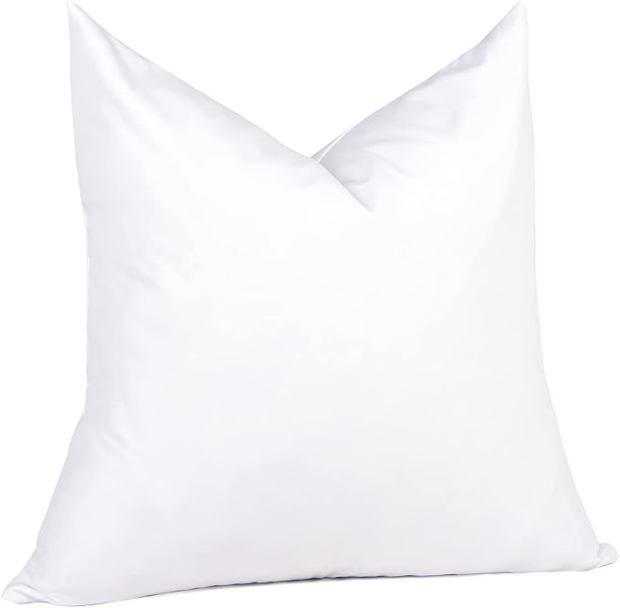 puredown® 16x16 Pillow Inserts, Feather Down Filled for Support, 1 Pack | Natural Feather Down, Choppable & Decorative, Down-Proof Cover, Throw Pillow Insert for Couch, Chairs, Bed, Sofa, Office