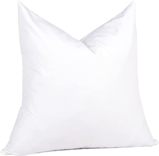 puredown® 14x14 Pillow Inserts, Feather Down Filled for Support, 1 Pack | Natural Feather Down, Choppable & Decorative, Down-Proof Cover, Throw Pillow Insert for Couch, Chairs, Bed, Sofa, Office