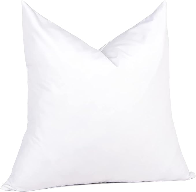puredown® 26x26 Feather Down Pillow Insert, 1 Pack Euro Pillow Insert for Couch, Chairs, Office, Apartments