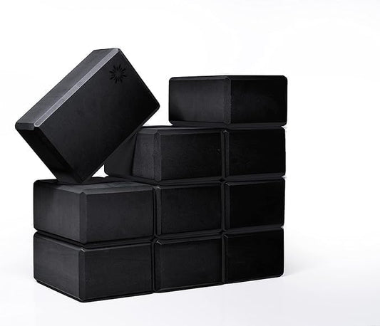 4" Yoga Block, 10 Pack Bulk EVA Foam Yoga Blocks, Firm and Supportive Yoga Brick, Balance Foam for Stretching, Pilates, and Workout, 4" x 6" x 9"