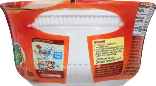 Nongshim Ramen Noodles, Gourmet Instant Ramen bowl, Premium Microwavable Noodle Soup, Kimchi, 3.03 Ounce (Pack of 1)