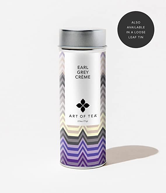 Art of Tea Earl Grey Creme Loose Leaf Tea, Premium Black Tea with Bergamot & Vanilla, Smooth Creamy London Fog Flavor, Gourmet Loose Leaf Earl Grey Tea, 4oz Refill Bag