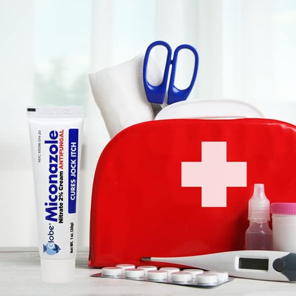 Miconazole Globe (6 Pack) 2% Nitrate 2% Antifungal Cream, Cures Most Athletes Foot, Jock Itch, Ringworm and More. 1 OZ Tube