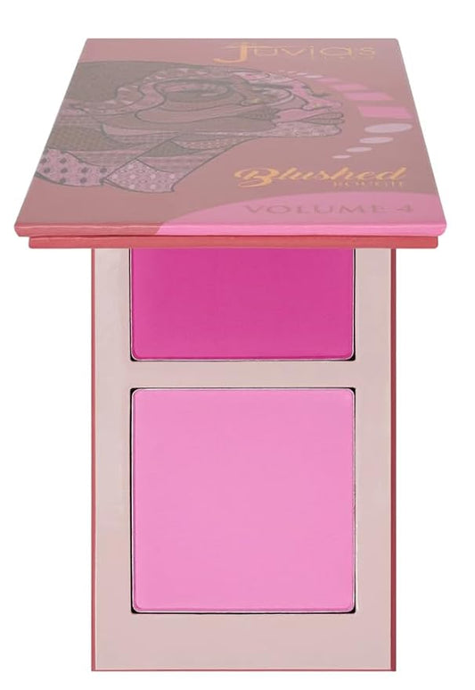 Juvia's Place Duo Blush Volume 4 - Matte Powder Blush for Cheeks Makeup | Highly Pigmented, Two Tone Make Up Powder Blush with Buildable Color for Natural or Bold Looks