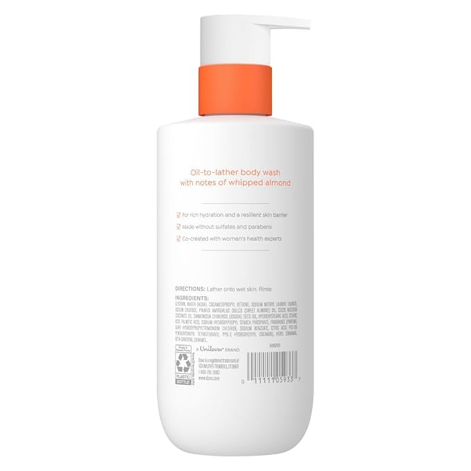 Dove Shower Body Oil Wash for Women - Ultra‑Moisturizing Feminine Wash For Dry & Itchy Skin, 14.2 oz (Pack of 4)