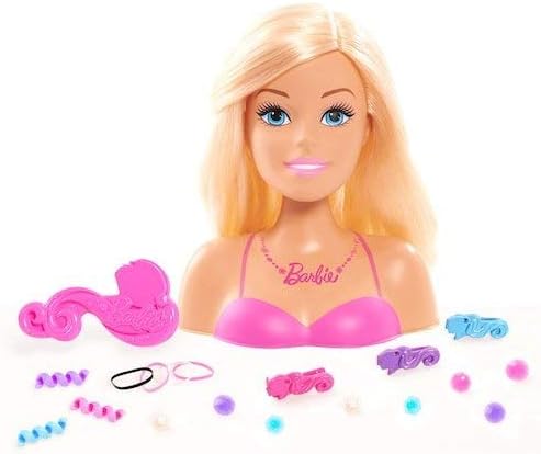 KidPlay Girls Styling Head Doll with Hair Accessories - Barbie