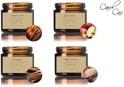 Candles for Home Scented, 4 Pack 16 Oz Candles Gifts for Women,Soy Scented Candles,Lavender Fresh Rose Long Lasting Aromatherapy Amber Candle Set for Women Men Birthday Christmas