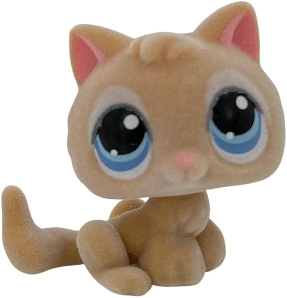 Custom Flocked Pet Shop Toy Fuzzy Animal Figure Short Hair Cat Kitty Kitten Deer OOAK (#47)