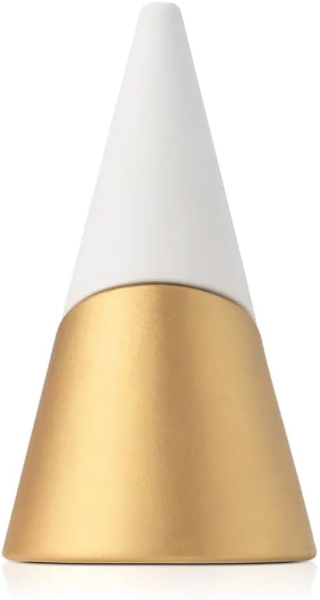 Serene House Aspen, Passive Diffuser for Essential Oils – Elegant, Wireless Aromatherapy Home Décor – Gold and White Ceramic