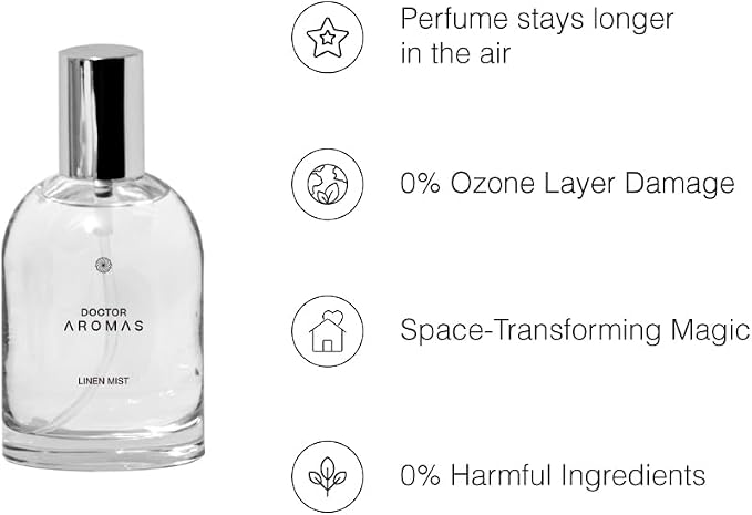 Doctor Aromas Pillow & Body Mist | Essential Oil Linen & Skin Spray for Relaxation & Focus |Paraben-Free & Cruelty-Free | 3.4 fl oz | Cardamom, Amber and Vetiver (Dream)