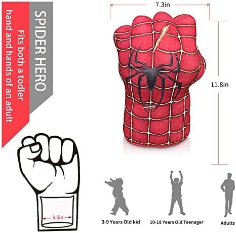Spider Hero Gloves for Kids, Spider Fists Hand Smash Gloves, Ideal for Cosplay, Halloween, Christmas, Birthday Gift