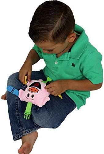 Buckle Toys - Boink Pig - Learning Activity - Develop Fine Motor Skills and Problem Solving - Sensory Toddler Travel Toy