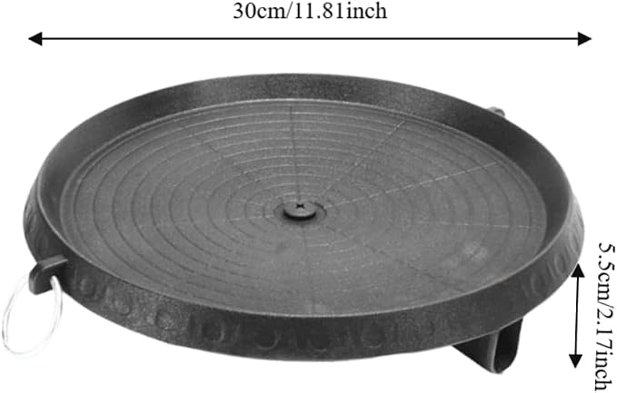 Korean BBQ Grill Pan, Nonstick Maifan Coating, Oil Drain Hole, Aluminum Alloy Plate for Home and Outdoor 11.81 In