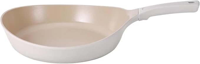 Neoflam Vulcan Ivory 11" Nonstick Frying Pan with Ergonomic Handle, Cast Aluminum, Lightweight Ceramic Coated Skillet for Omelets, Stir Fry, PFAS PFOA Free, Induction Ready, Made in Korea