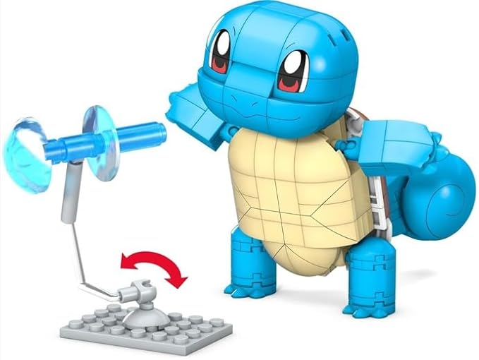 MEGA Pokemon Action Figure Building Toys for Kids, Build & Show Squirtle with 199 Pieces, 1 Poseable Character, 4 Inches Tall