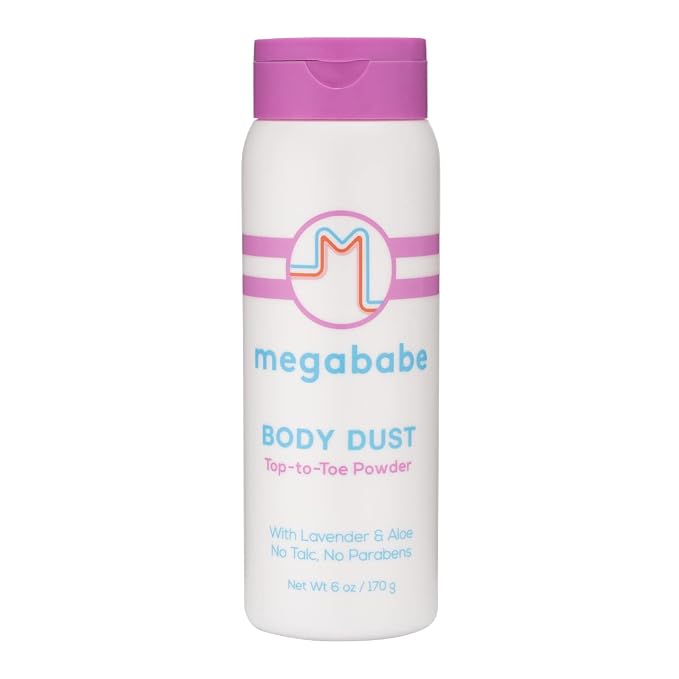Megababe Body Dust, Talc-Free, Sweat Absorbing Powder, Lavender Scent, 6 oz