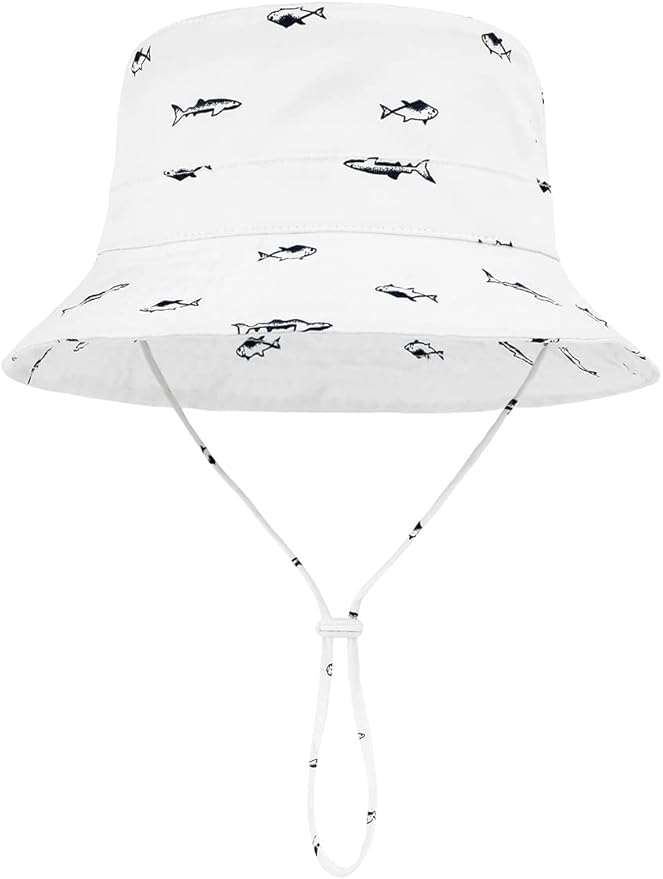 Baby Sun Hat UPF 50+ Sun Protective Toddler Bucket Hat Summer Kids Beach Hats Wide Brim Outdoor Play Hat for Boys Girls