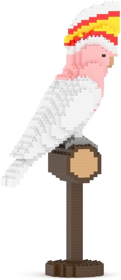 JEKCA Pink Cockatoo 01S | Parrot Plastic Building Blocks | Age 14+