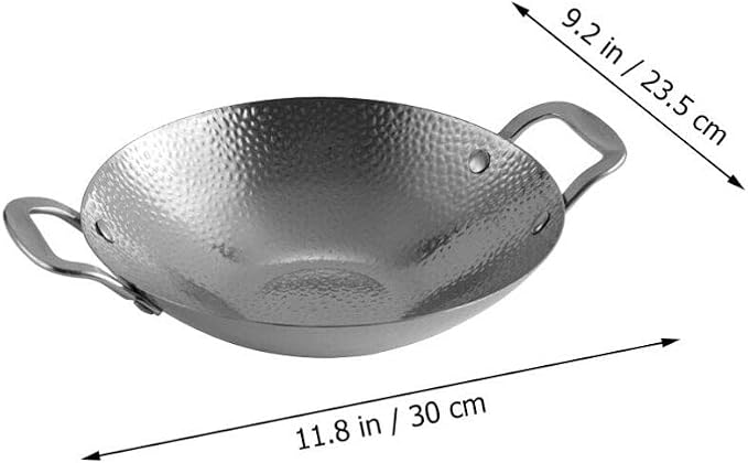 UPKOCH Stainless Steel Stock Pot Double Handles Korean Style Cooking Pot for Home Use Heat-resistant and Easy to Clean Kitchen Essential