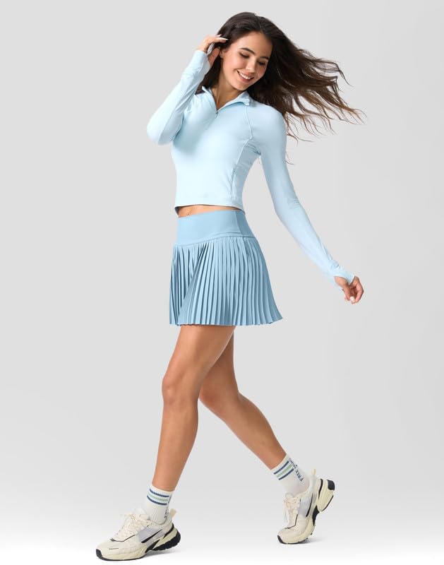 Pleated Tennis Skirt for Women with Pockets Shorts Women's High Waisted Lightweight Athletic Golf Skorts Skirts