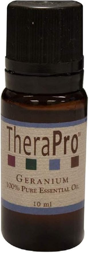 TheraPro Geranium Essential Oil, 10 ml - Single-Note Essential Oil for Diffusers - Rosy Green Floral Aroma - Massage Rooms & Spa Use