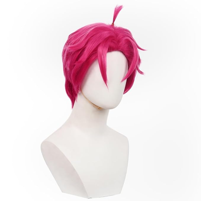 Men Abby Saja Costume Wig Anime Demon Boys Cosplay Props Halloween Party Outfit Accessories Merch Red