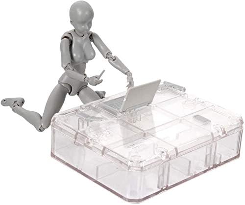 AXITWXIT Action Figures Body-Kun DX & Body-Chan DX PVC Figure Model Drawing for S H Figuarts with Box for Artists (Gray, Female)