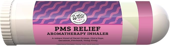 Wild Essentials 3 Pack of PMS Relief Aromatherapy Nasal Inhalers Made with 100% Natural Essential Oils to Help with Menopause, PMS, imbalance