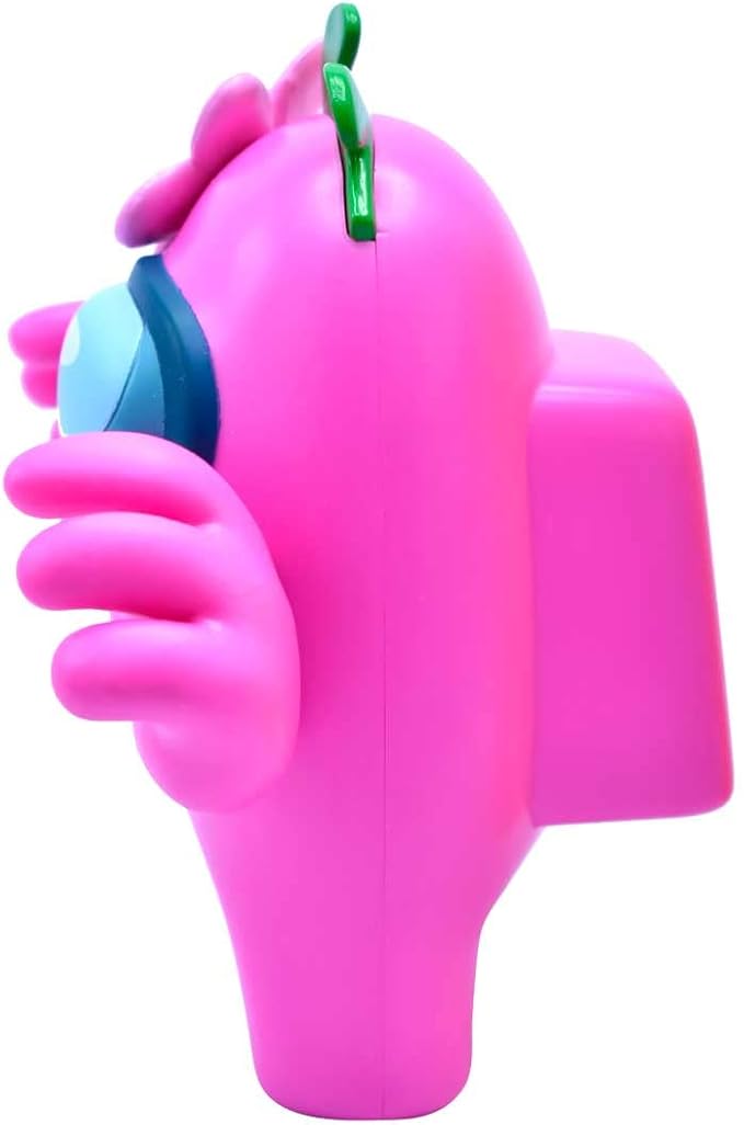 Just Toys Among US 5″ Collectible Figure – Pink with Flower | Officially Licensed, Collector's Window‑Box Packaging