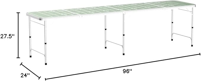 GoPong 8 Foot Portable Beer Pong/Tailgate Tables (Black, Football, American Flag, or Custom Dry Erase)