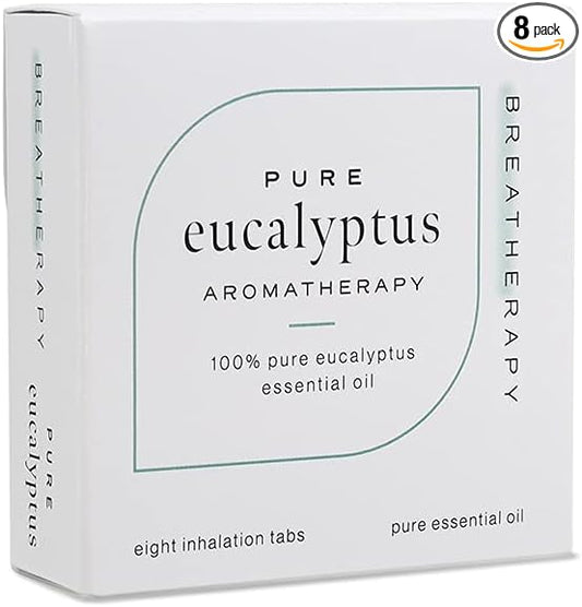 Aromatherapy Eucalyptus Patches - Pure Essential Oil Aroma Patch - Eucalyptus Essential Oils for Congestion Relief, Focus and Alertness - 8-Pack