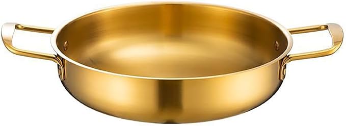 Stainless Steel Pasta Stockpot 8.7" Ramen Cooking Pot Small Everyday Pan with Double Handle, Korea Noodle Pot, Induction Saucepan Stewpot for Stovetop, Soup, Egg, Stir Fry, Fast Heating