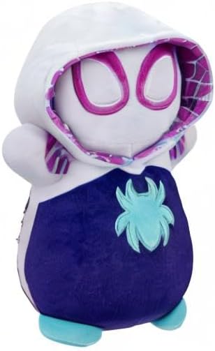 Squishmallows Original Marvel Spidey and His Amazing Friends 10-Inch Ghost-Spider HugMees - Medium-Sized Ultrasoft Official Jazwares Plush