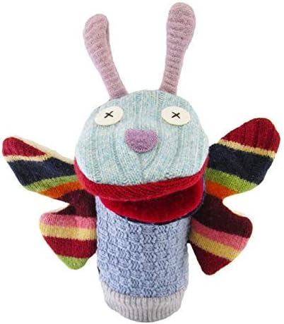 Cate & Levi - Wool Puppet Sets - Made in Canada - Movable Mouths - Safe for All Ages (Set of 2 - Bunny, Butterfly)