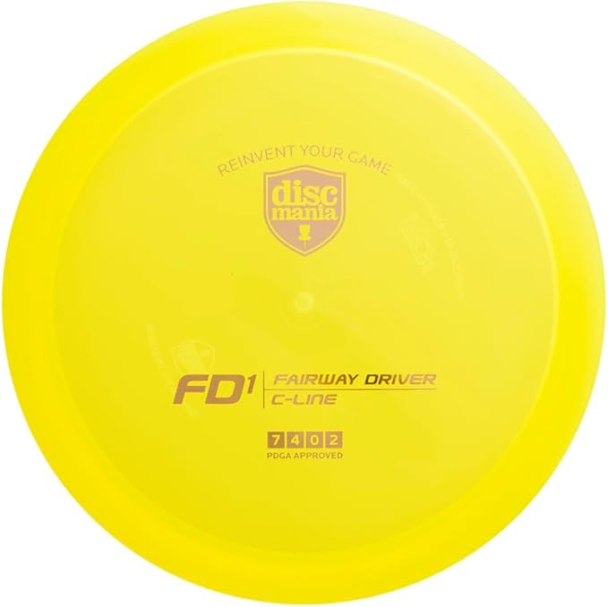 Discmania C-Line FD1 Disc Golf Fairway Driver | Stable Fairway Driver for Precision Shots | Durable C-Line Plastic | Ideal for Windy Conditions, Sidearm & Flex Shots | 170-175g