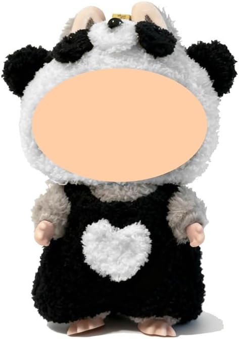Asix Toy Knitted Clothes Set for 10cm Blind Box Figures,Crochet Outfit Clothes Compatible with Pin for Love Mini Doll,Blind Box Figures Outfits Accessories,Doll Clothes Accessories Only (Panda)