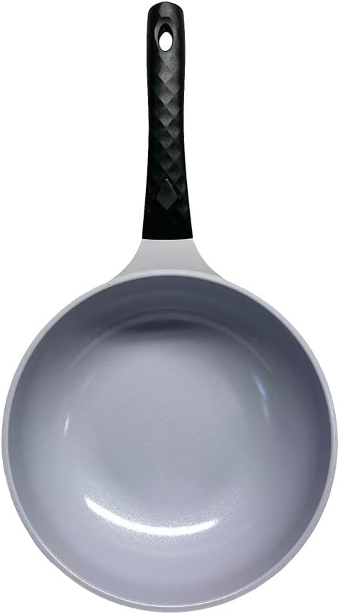 |MADE IN KOREA| 10" Ceramic Coating Interior and Exterior Cooking Wok, Pan Set