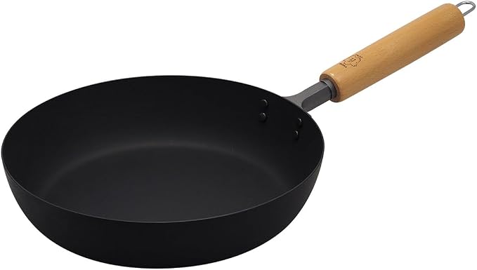 Takumi MGFR24 Iron Frying Pan, 9.4 inches (24 cm), Induction Compatible, Magma Plate, Made in Japan
