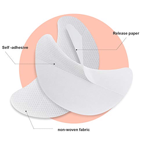 Yaomiao 200 Pcs Eyeshadow Shields Eyeshadow Tape Eye Shadow Stencil Stickers Lint Free Gel Pad Patches Prevent Makeup Residue for Eyelash Extensions, Eyeliner, Lip and Tinting Makeup