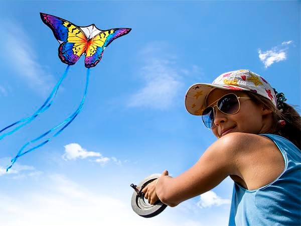 HONBO Butterfly Kites for Kids & Adults, Easy to Fly for Beginners, Each Kite with 300ft Line Handle,Beginner Kite for Kids Ages 4-8,Beach Kites for Outdoor Activities & Family Trip