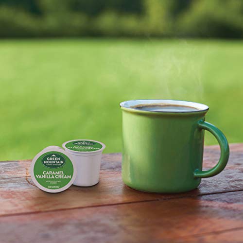 Green Mountain Coffee Roasters Caramel Vanilla Cream Coffee, Keurig Single-Serve K-Cup pods, Light Roast, 96 Count