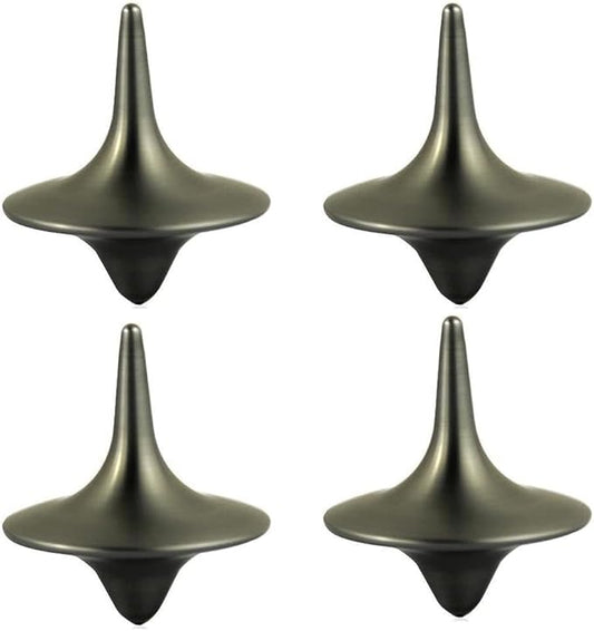 4 Pcs Accurate Spinning Top,Portable Precision Metal Premium Exquisite Perfect Balance Desktop Gyro Toys Vintage Totem Zinc Alloy Toy Spinning Top Desk EDC Little Fidget Toy Spinning Tops