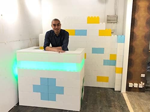 EverBlock 12' x 6' Full Size Plastic Modular Bulk Pack | Giant Building Blocks | Easy to Connect & Reuse | Indoor & Outdoor Use | Build Displays & Structures | Translucent